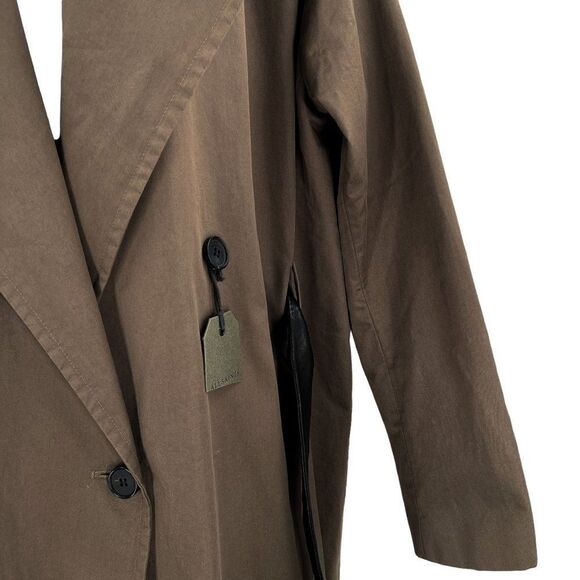 AllSaints All Saints Marlo Mac Trench Coat Belted Long Jacket Button Solid - Picture 7 of 11